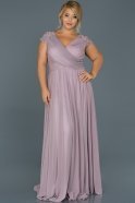 Long Light Lavender Plus Size Evening Dress ABU025