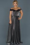 Long Black-Silver Oversized Evening Dress ABU466