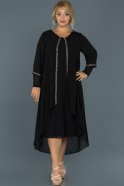 Black Plus Size Evening Dress ABK220