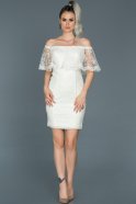 Short White Engagement Dress ABK277