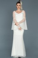 Long White Engagement Dress ABU500