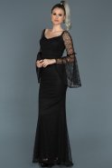 Long Black Engagement Dress ABU500