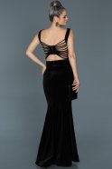 Long Black Mermaid Velvet Evening Dress ABU503