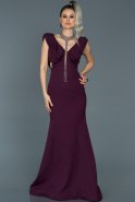 Long Violet Evening Dress ABU106