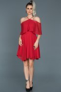 Short Red Invitation Dress ABK868