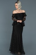 Long Black Mermaid Evening Dress ABU506