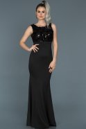 Long Black Mermaid Evening Dress ABU504