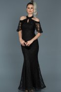 Long Black Mermaid Evening Dress ABU456