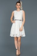 Short White Evening Dress ABK028