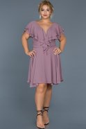 Short Lavender Plus Size Evening Dress ABK273