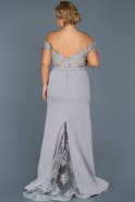 Long Grey Oversized Evening Dress ABU013