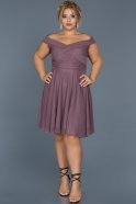 Short Lavender Plus Size Evening Dress ABK008