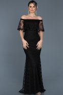Long Black Mermaid Prom Dress ABU510