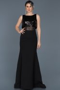 Long Black Mermaid Prom Dress ABU520