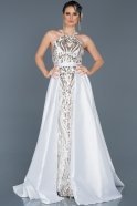 Tail White Engagement Dress ABU515