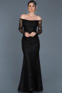 Long Black Evening Dress ABU011