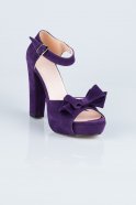 Purple Suede Evening Shoes MJ6601