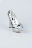Silver Platform Heels MJ3925