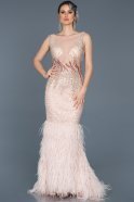 Long Pink Mermaid Prom Dress ABU253
