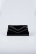 Black Patent Leather Evening Bag V445