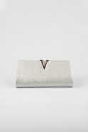 Silver Silvery Portfolio Bags V410