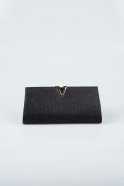 Black Silvery Portfolio Bags V410