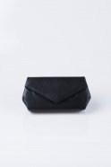 Black Plaster Fabric Evening Bag V427