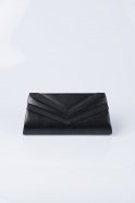 Black Leather Evening Bag V445