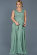 Long Turquoise Plus Size Evening Dress ABU056