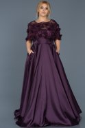 Long Purple Plus Size Evening Dress ABU115