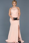 Long Powder Color Plus Size Evening Dress ABU473