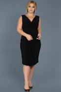 Short Black Oversized Evening Dress ABK307