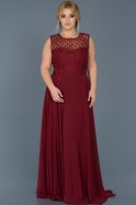 Long Burgundy Oversized Evening Dress ABU538