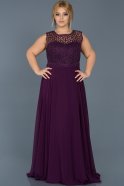 Long Purple Oversized Evening Dress ABU538