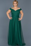 Emerald Green Long Oversized Evening Dress ABU020