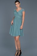 Short Turquoise Invitation Dress ABK361