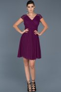Short Purple Invitation Dress ABK361