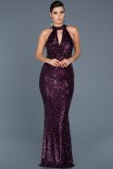 Violet Mermaid Evening Dress ABU550