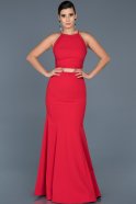 Long Red Mermaid Evening Dress ABU545