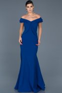 Sax Blue Mermaid Evening Dress ABU544