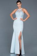 Long Blue Mermaid Prom Dress ABU473