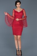 Short Red Invitation Dress ABK073