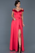 Long Red Engagement Dress ABU560