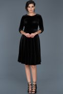 Black Velvet Invitation Dress ABK316
