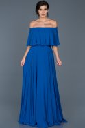 Long Sax Blue Evening Dress ABU267
