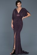 Plum Mermaid Evening Dress ABU567