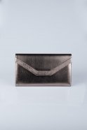 Metallic Bronze Leather Evening Bag V440