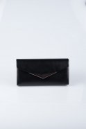 Black Leather Evening Bag V419