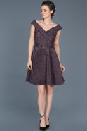 Short Violet Invitation Dress ABK062