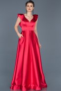 Long Red Engagement Dress ABU576